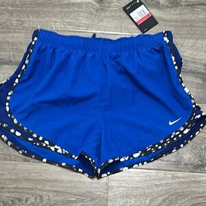 Nike dri fit Blue Athletic Shorts with Stylish Trim